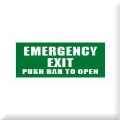 Emergency Exit Push bar to open