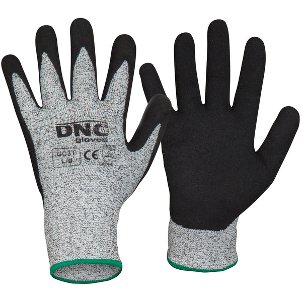 DNC Cut Resistant Gloves Nitrile Sandy Finish