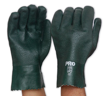 PROCHOICE Green PVC Glove Double Dipped
